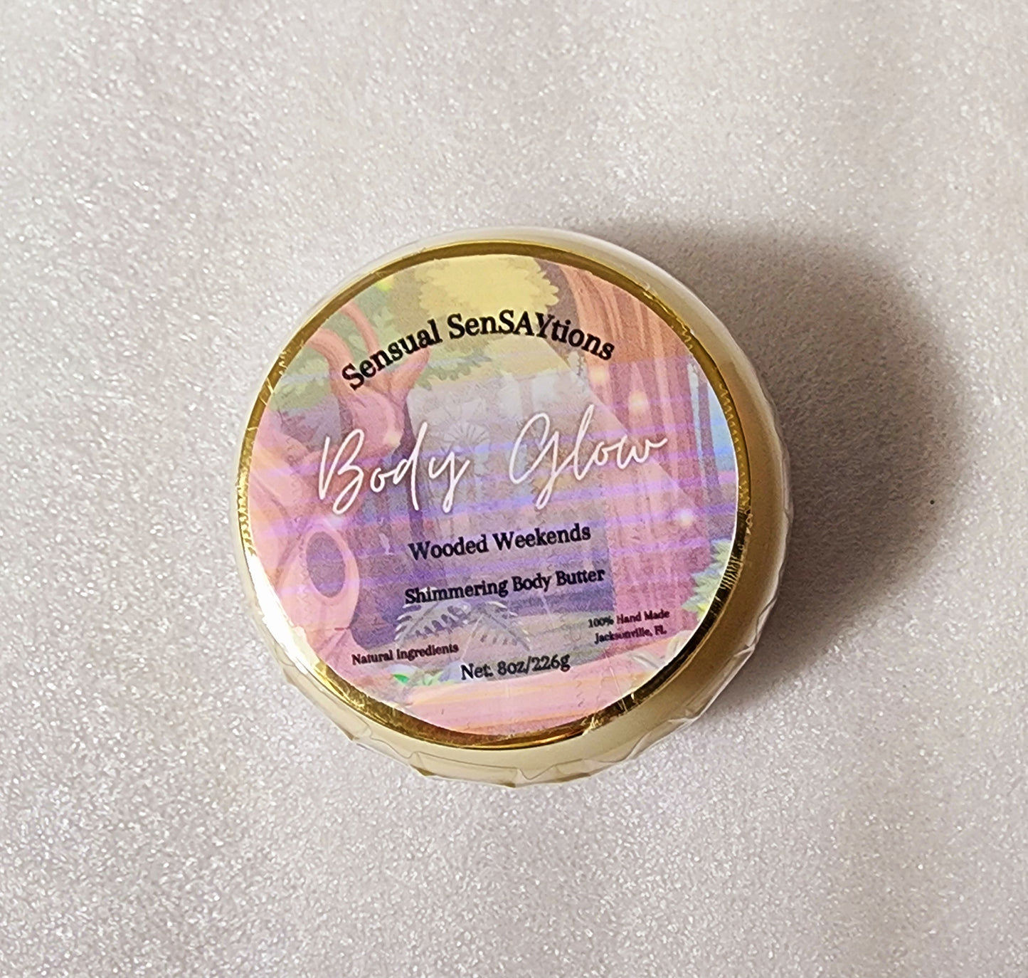 Body Glow Shimmering Body Care Butter All Natural Ingredients 8oz