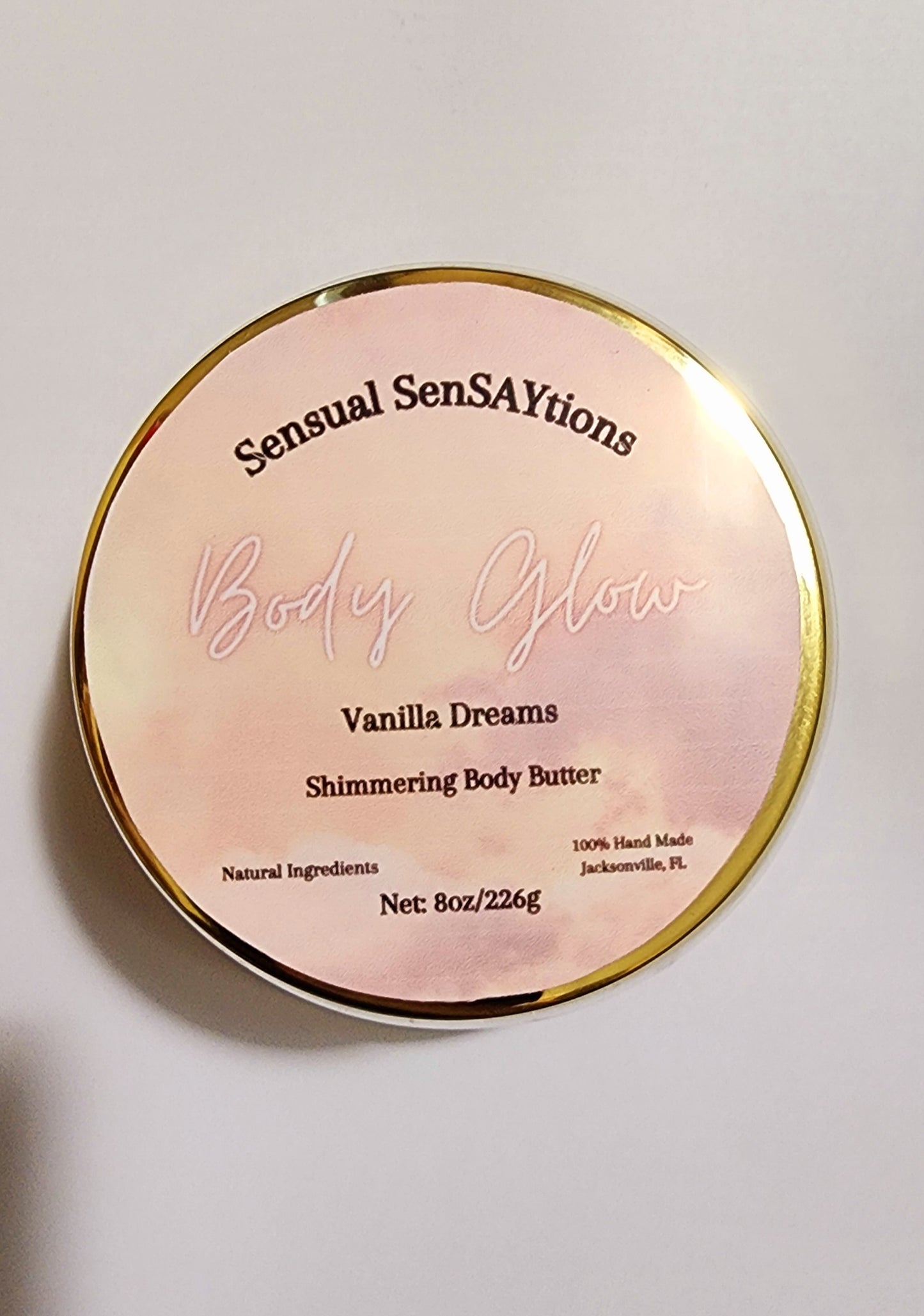 Body Glow Shimmering Body Care Butter All Natural Ingredients 8oz