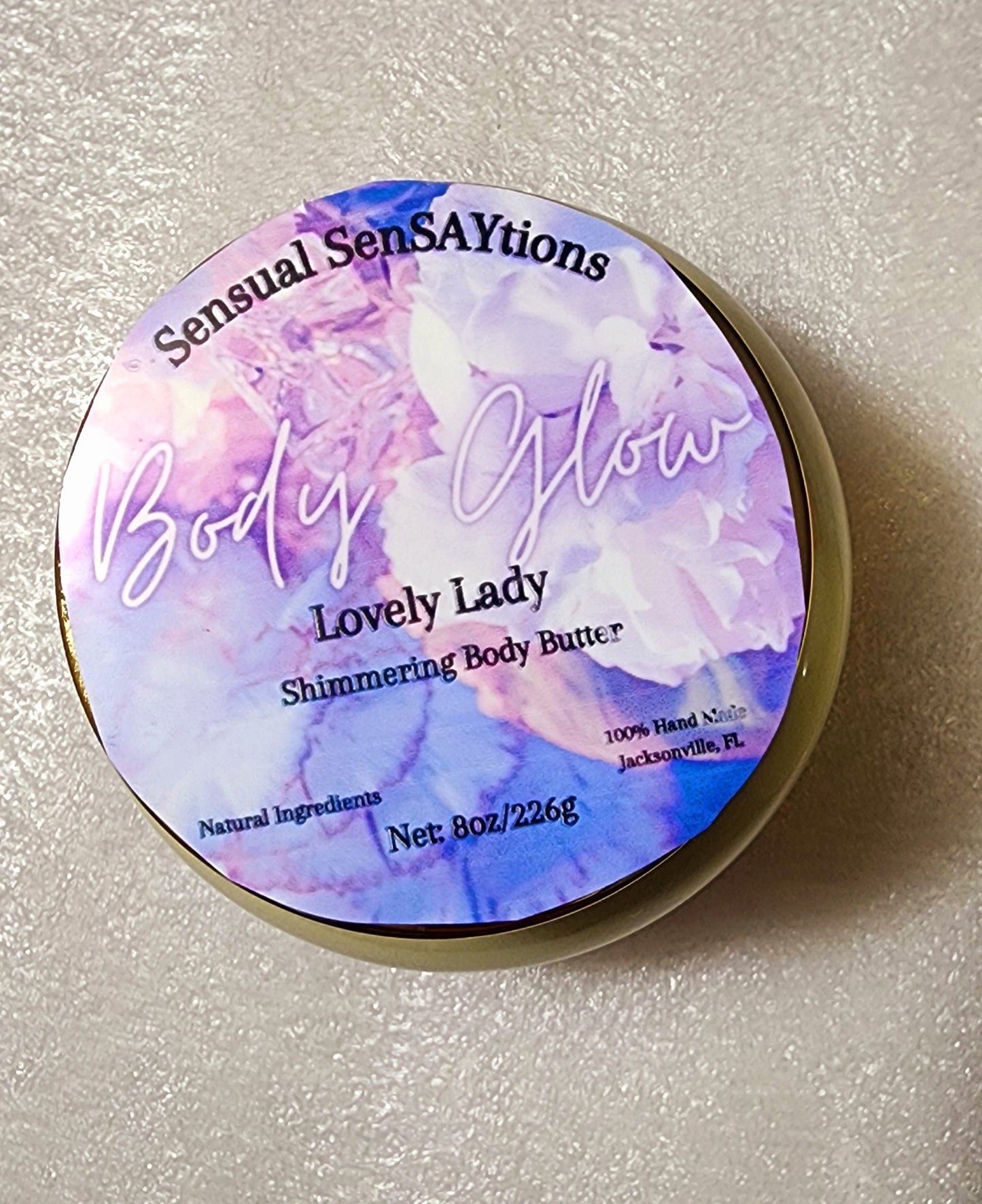 Body Glow Shimmering Body Care Butter All Natural Ingredients 8oz